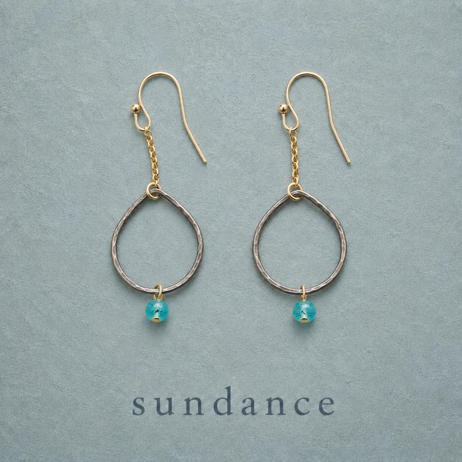 Apatite Exclamation Earrings.