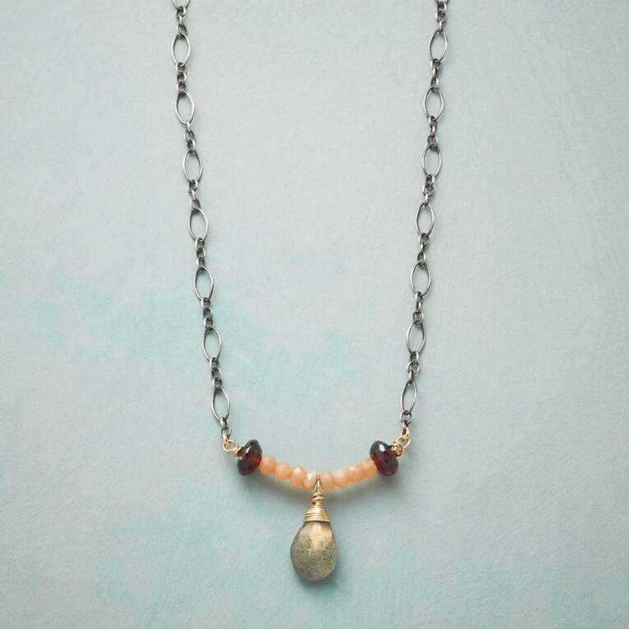 Safron and Stone Necklace