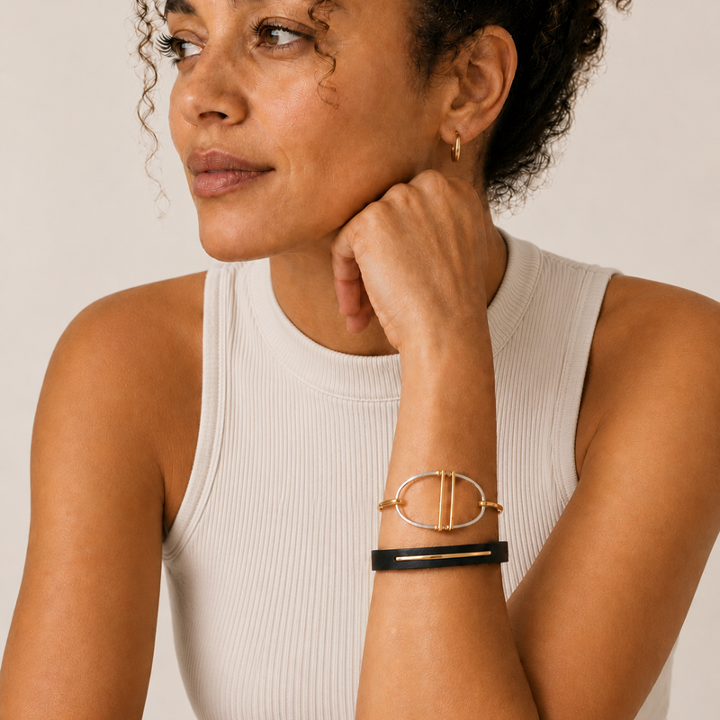 Traversing Gold Bracelet