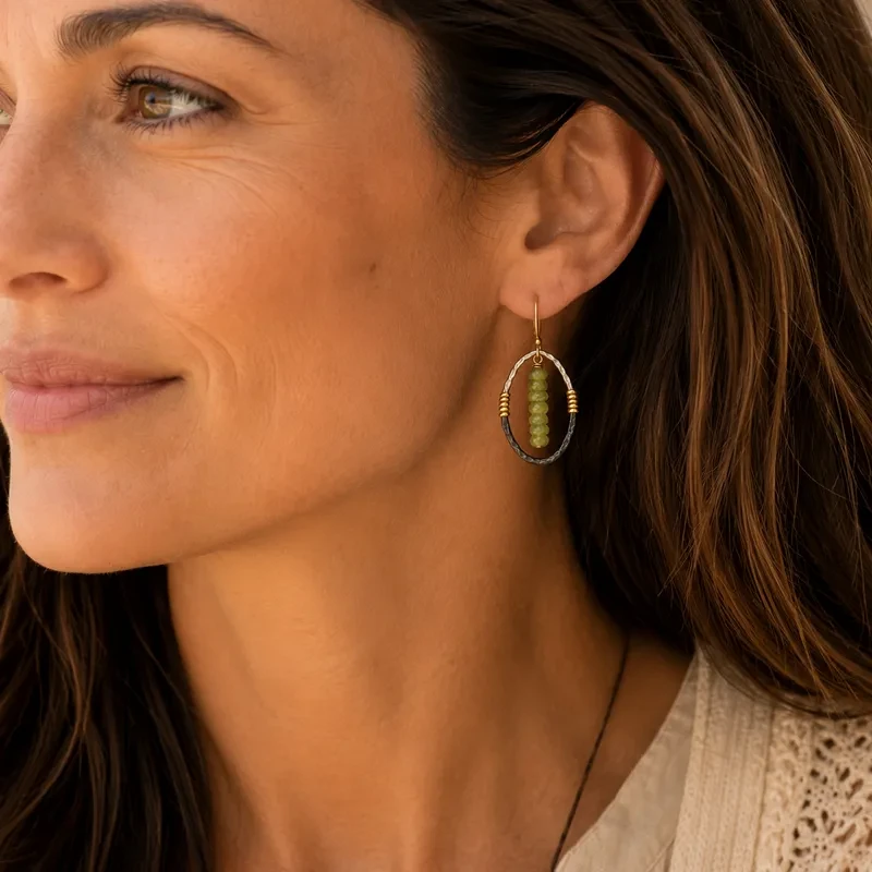 Peridot Stream Earrings