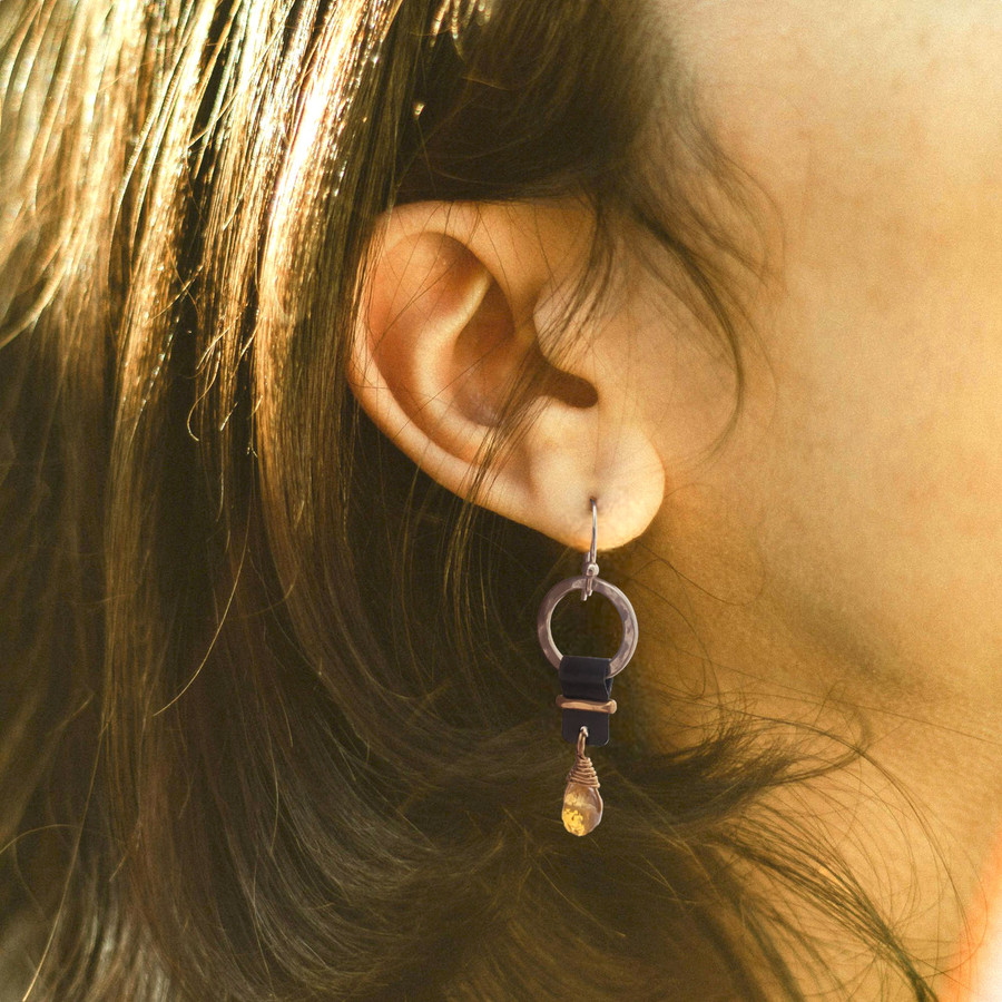 Suspended Citrine Earrings