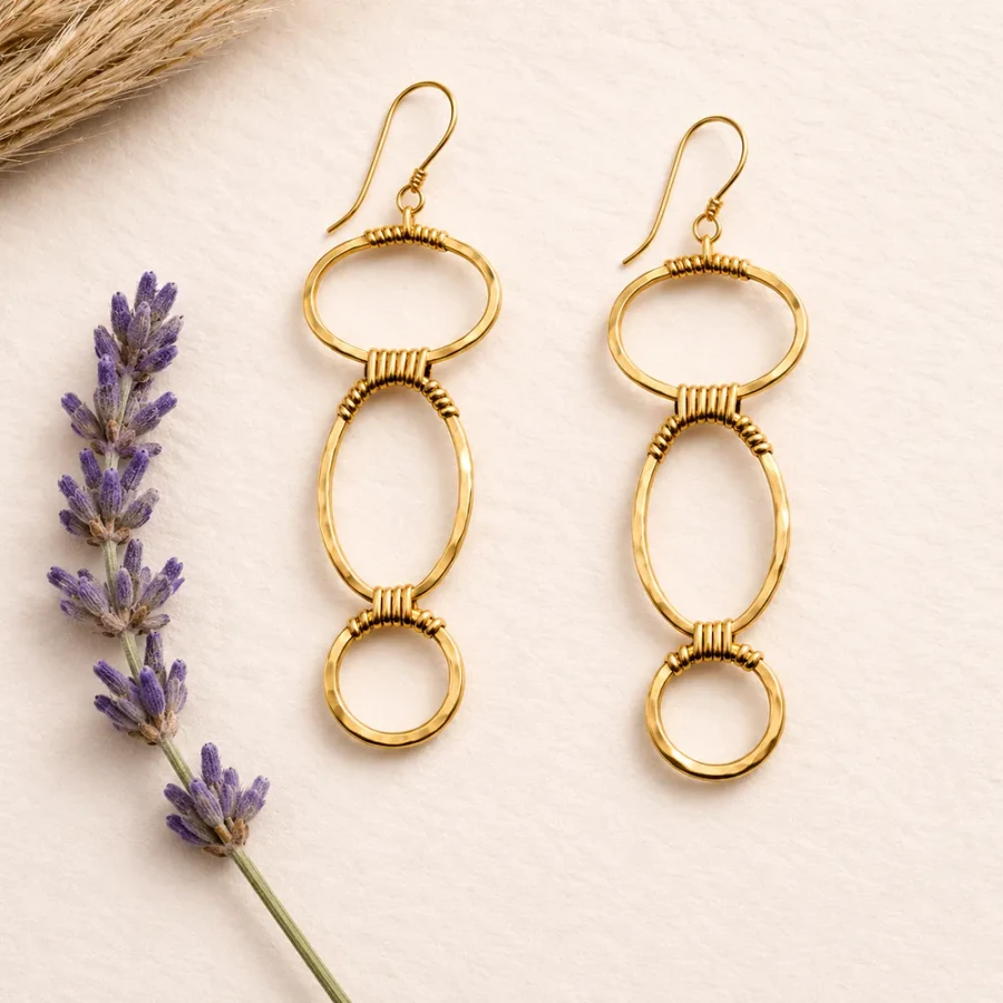 Cascading Gold Earrings