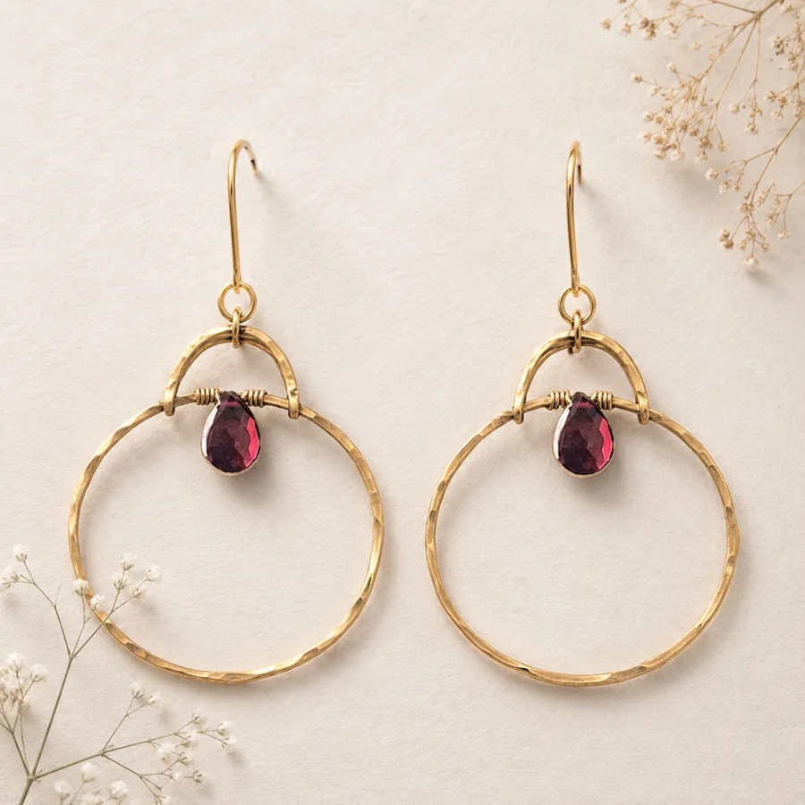 Crimson Halo Earrings
