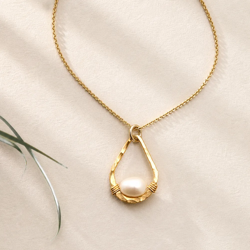 Gilded Teardrop Necklace