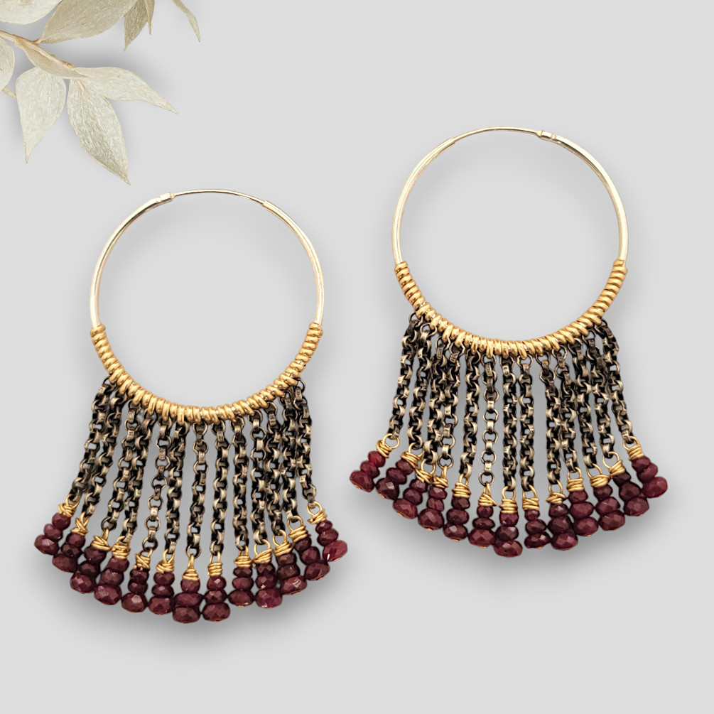 Fire and Shadow Earrings (One Of A Kind)