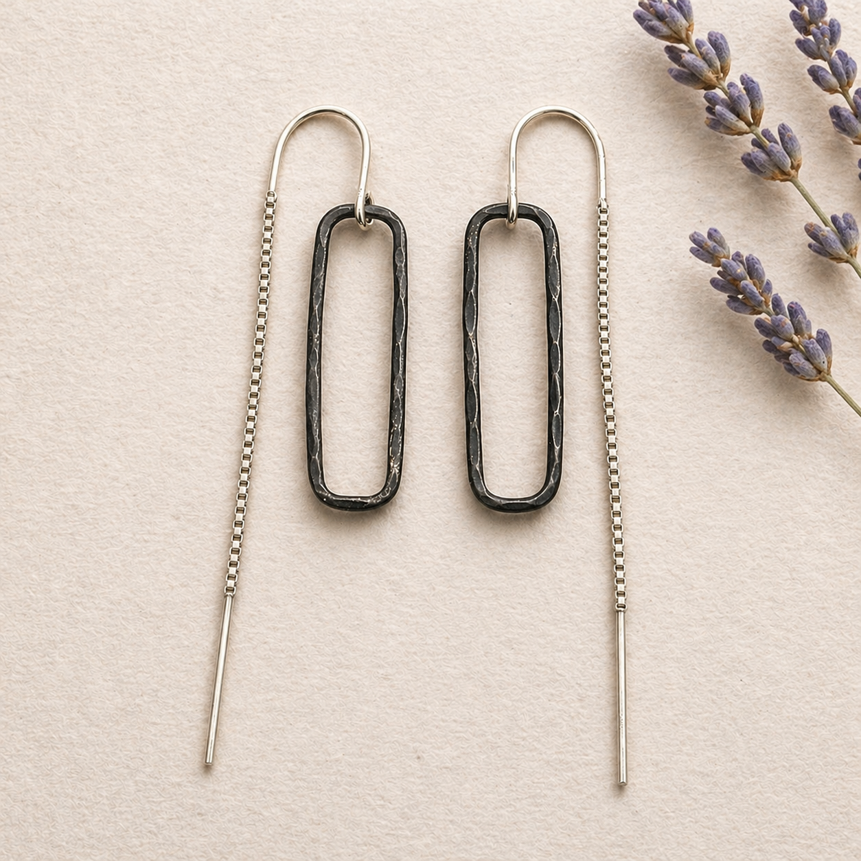 Linear Charm Threader Earrings