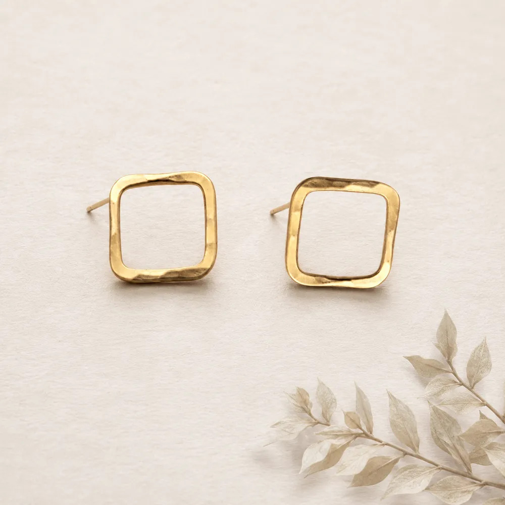 Organic Gold Earrings