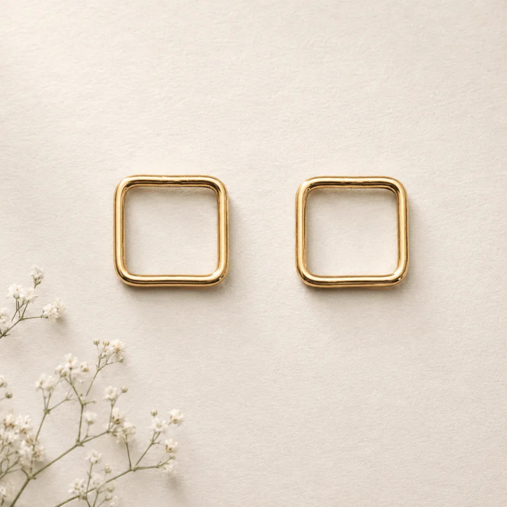 Open Square Earrings