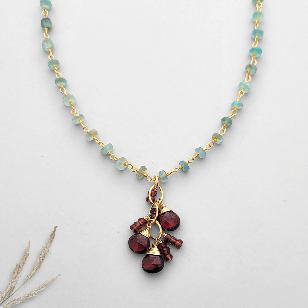 Crimson Cascade Necklace - Plumb Line Jewelry