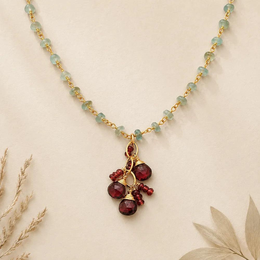 Crimson Cascade Necklace