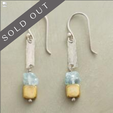 Brass Button Earrings