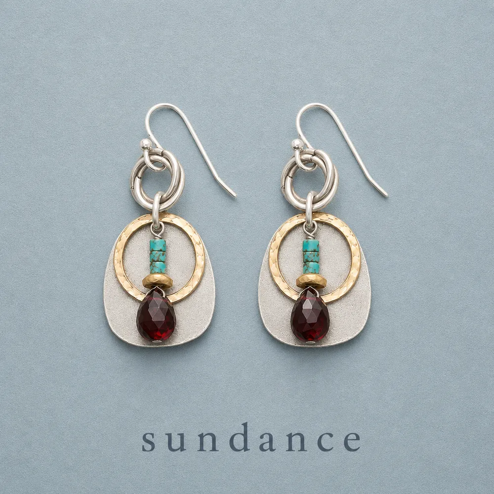 Circles and Stones Earrings