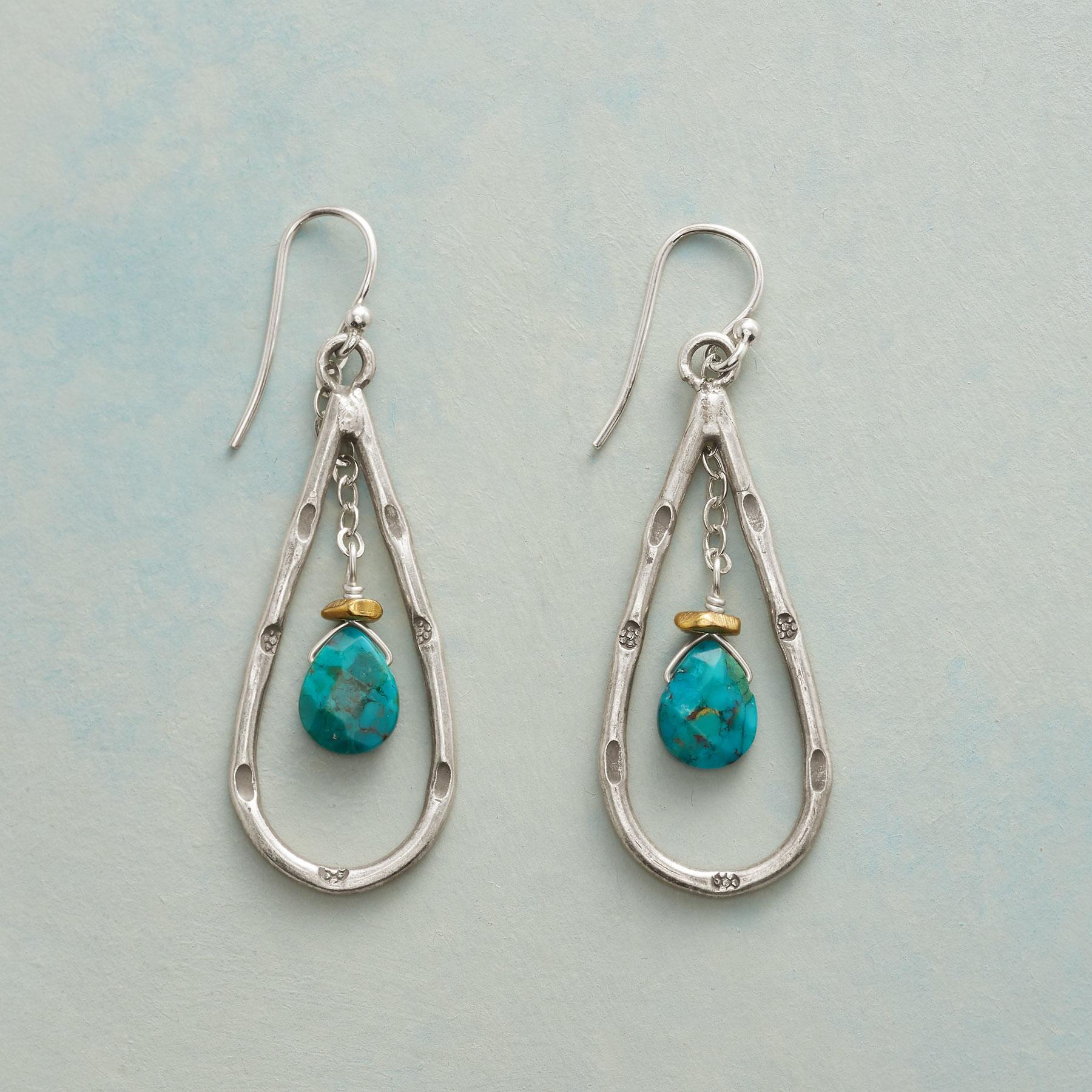 Turquoise Cradle Earrings