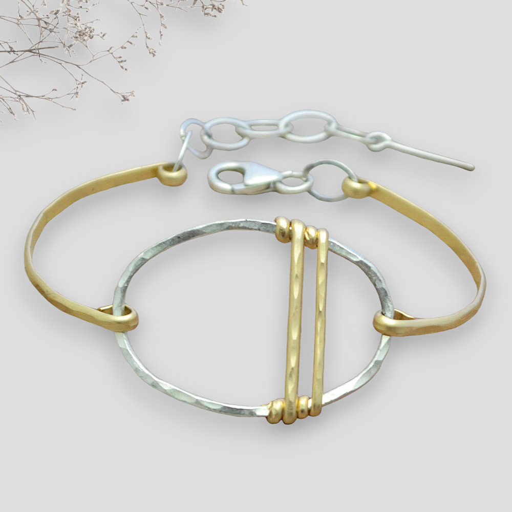 Traversing Gold Bracelet