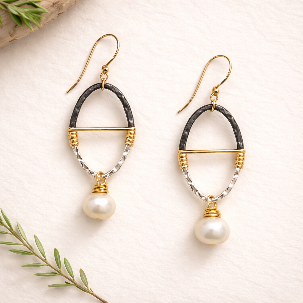 Moon Drop Earrings