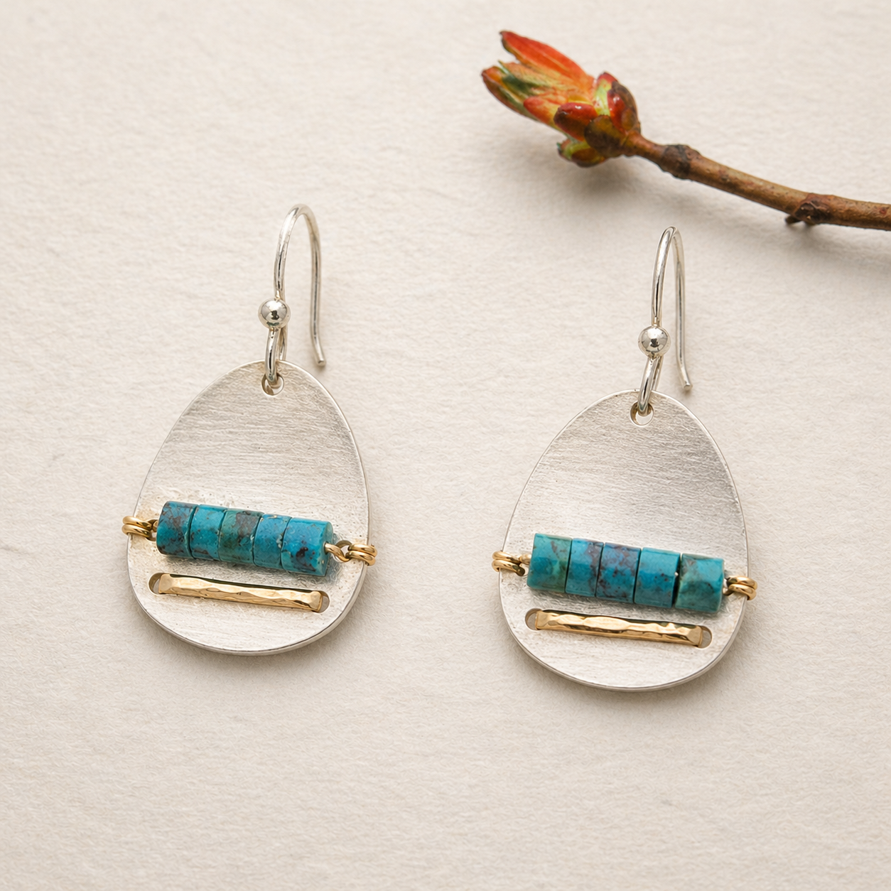 Turquoise Platter Earrings