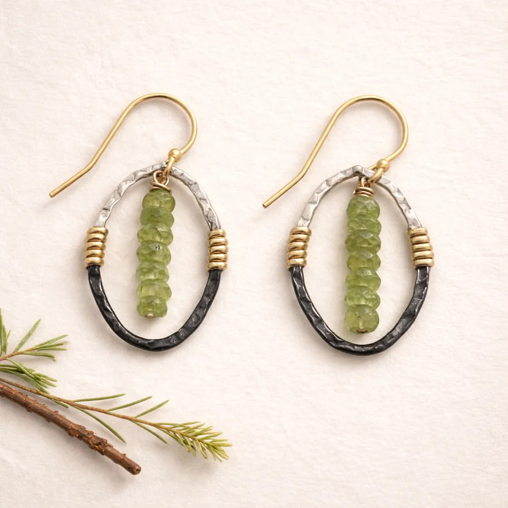 Peridot Stream Earrings