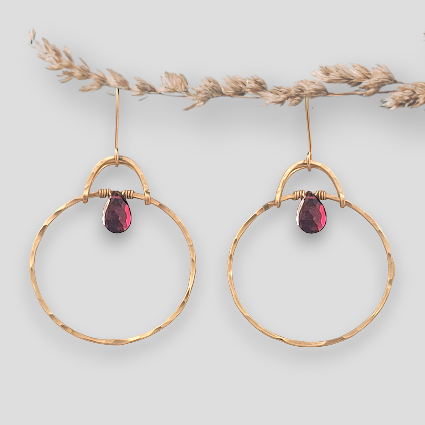 Crimson Halo Earrings