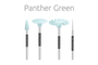 Panther Green tools set including point, disc, spiral, and diamond adjusting tool Panther Green tools set including point, disc, spiral, and diamond adjusting tool