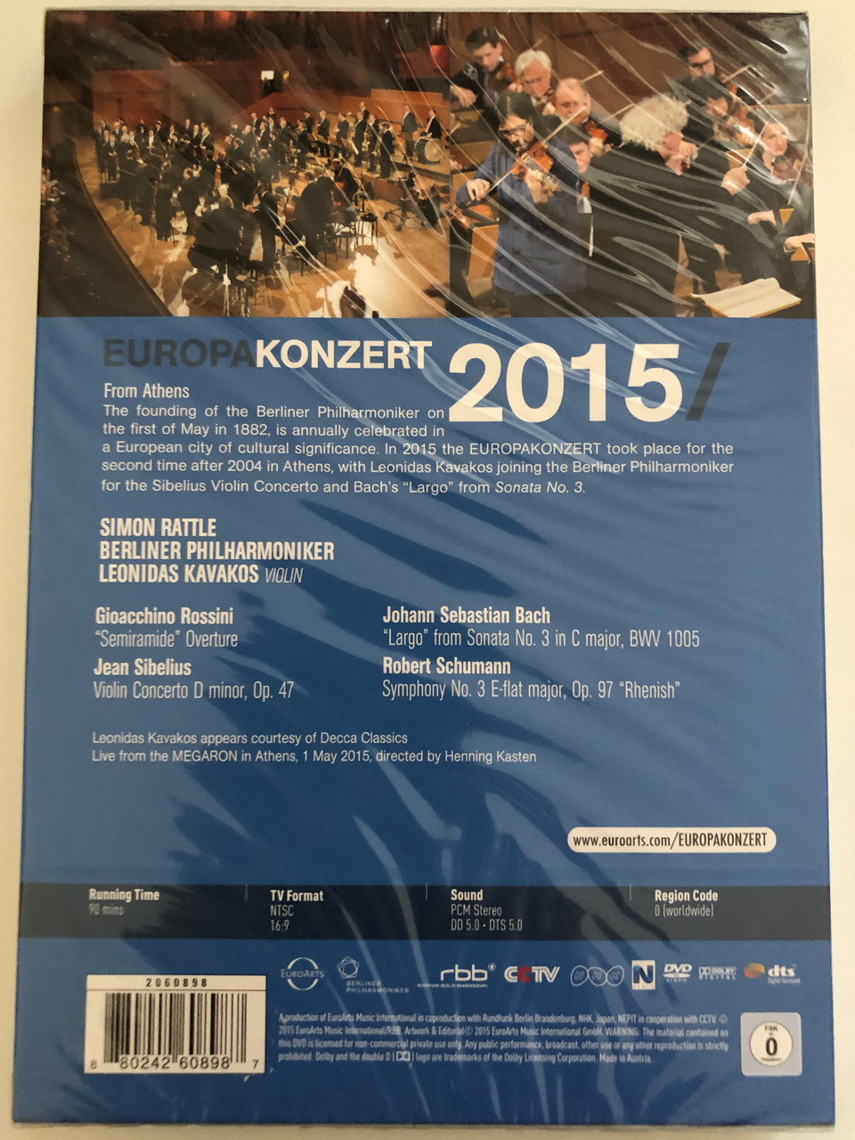 Berliner Philharmoniker - EUROPAKONZERT 2015 from Athens / Leonidas  Kavakos