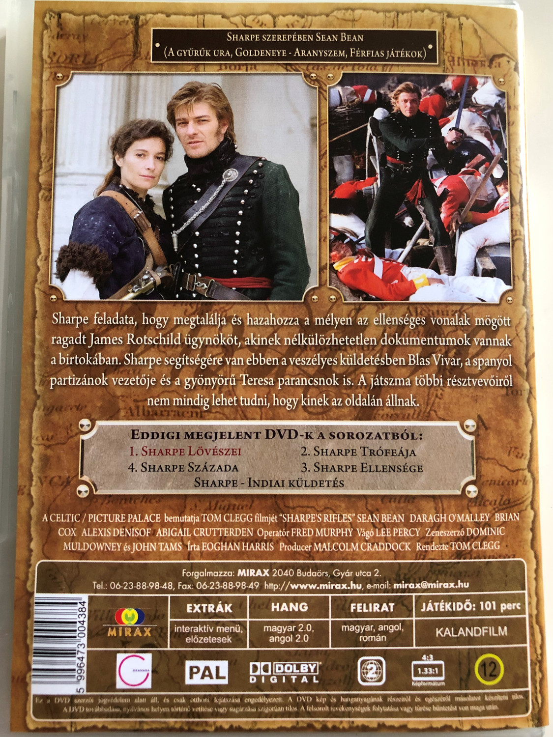 Sharpe Series 1. Sharpe's Rifles DVD 1993 Sharpe Sorozat 1. Sharpe