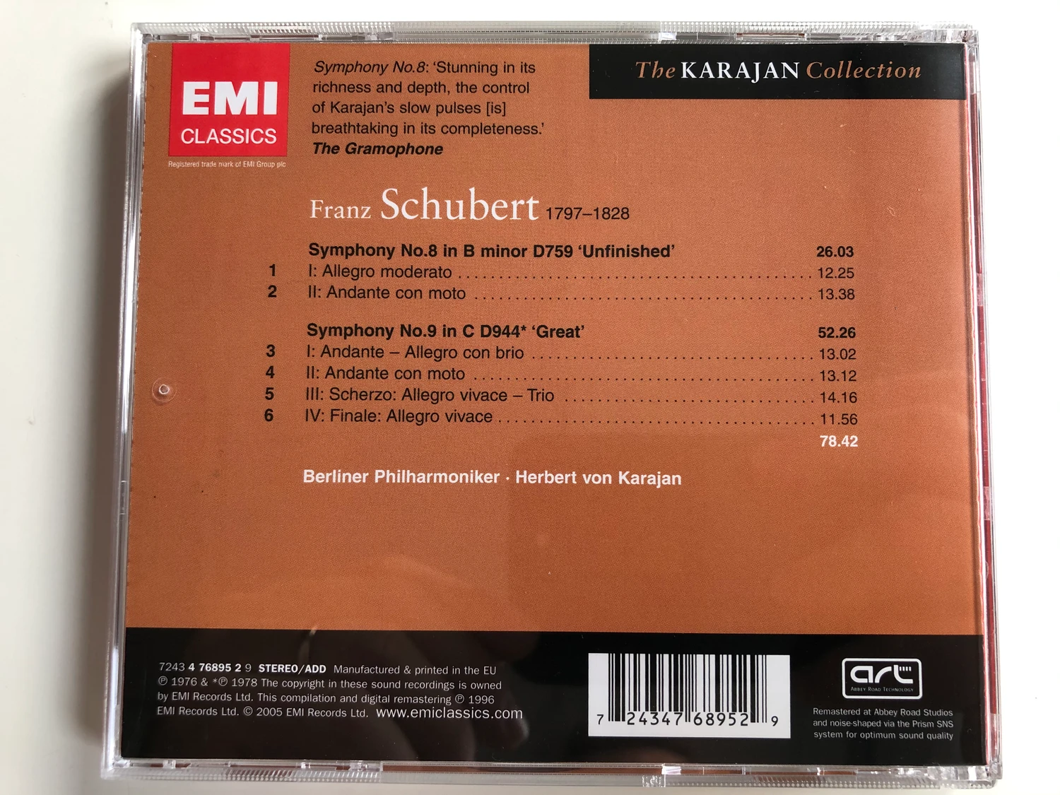 The Karajan Collection / Schubert – Symphonies 8 & 9 / Berliner