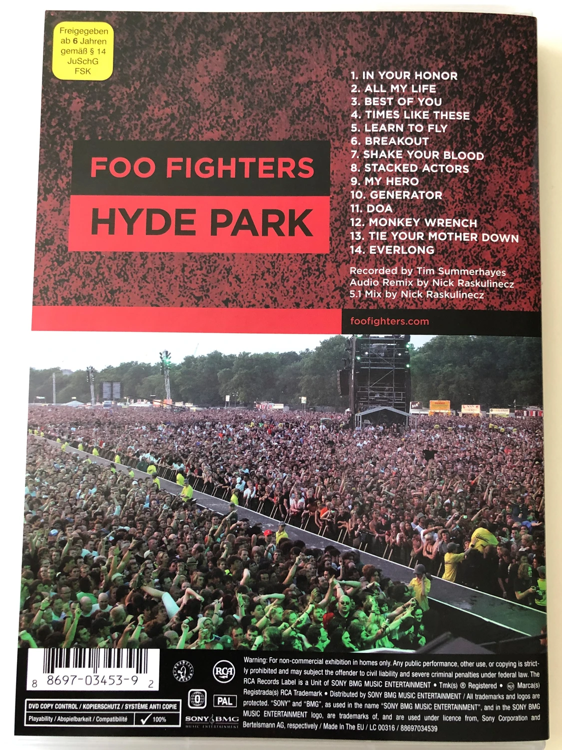 Foo Fighters - Hyde Park DVD 2006 / All my Life, Learn to fly
