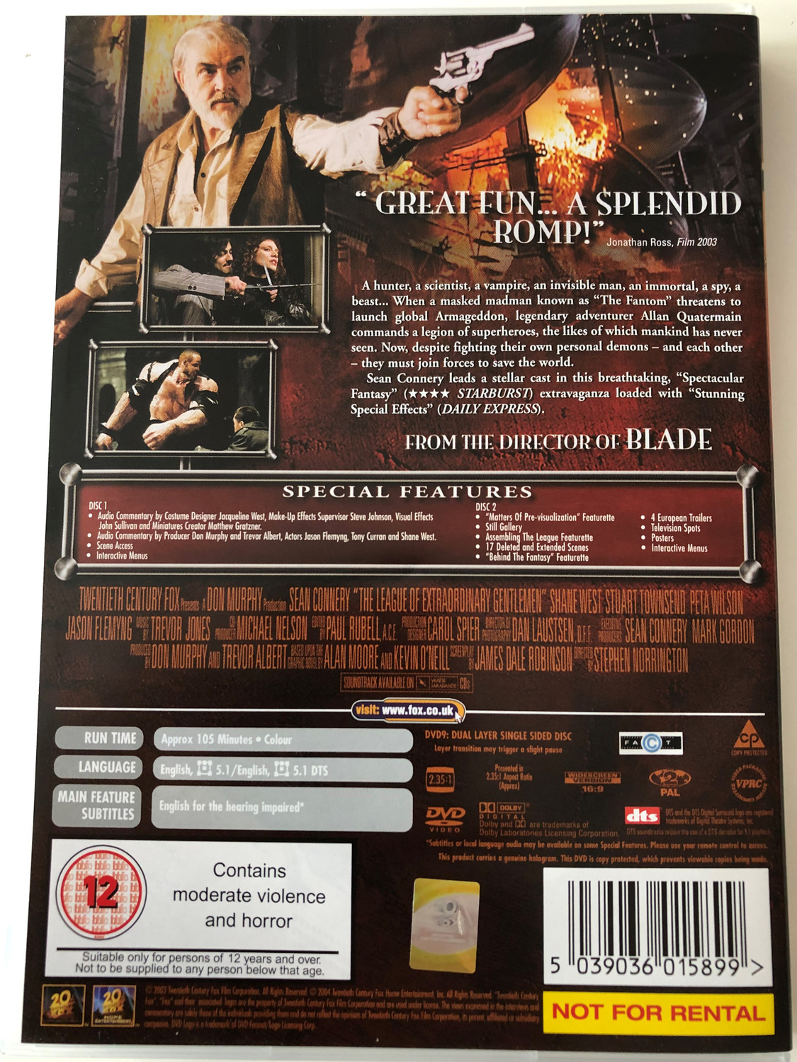 The League of Extraordinary Gentlemen - Special Edition DVD (2003) 
