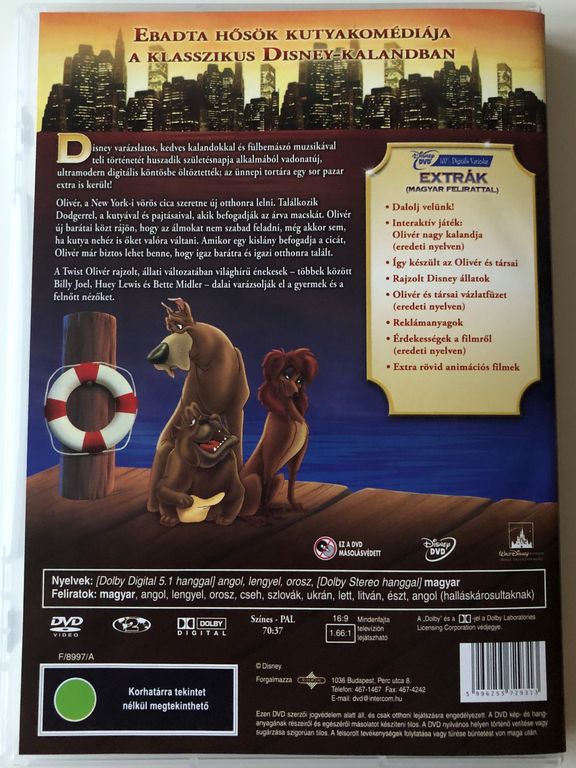 Oliver & Company DVD 1988 Olivér és Társai / Jubileumi kiadás