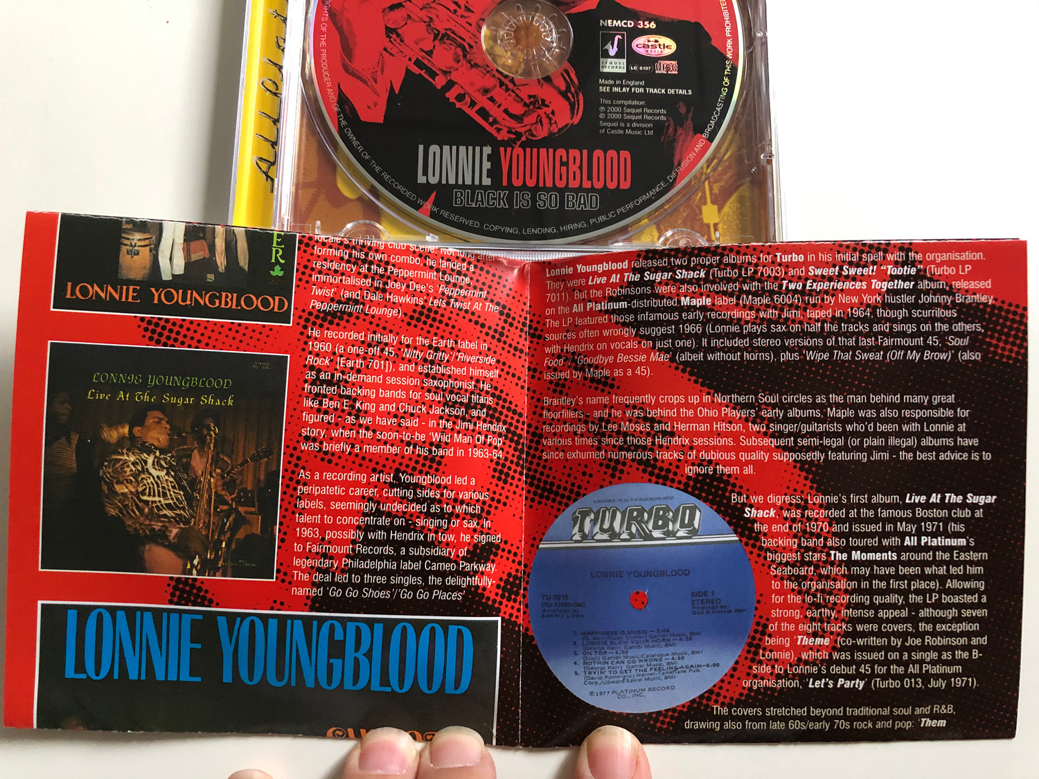 Lonnie Youngblood ‎– Black Is So Bad / Sequel Records ‎Audio CD 