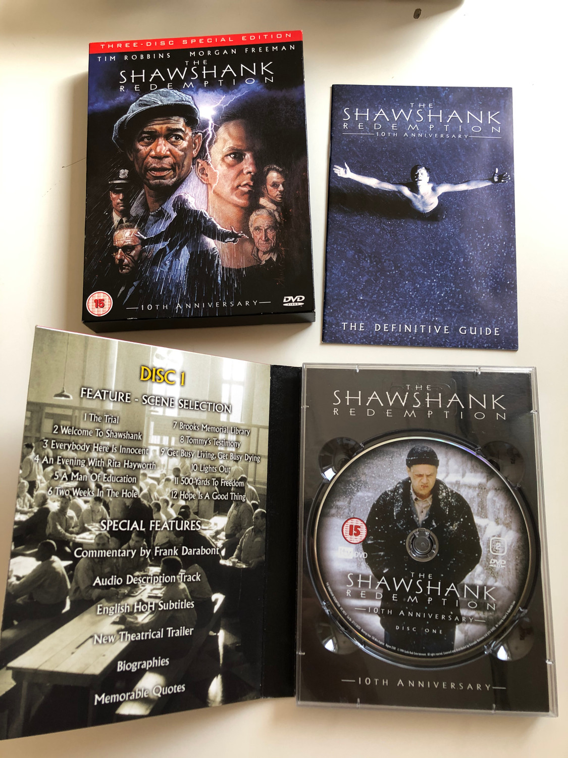 The Shawshank Redemption 3xDVD 1994 10th Anniversary Three-Disc