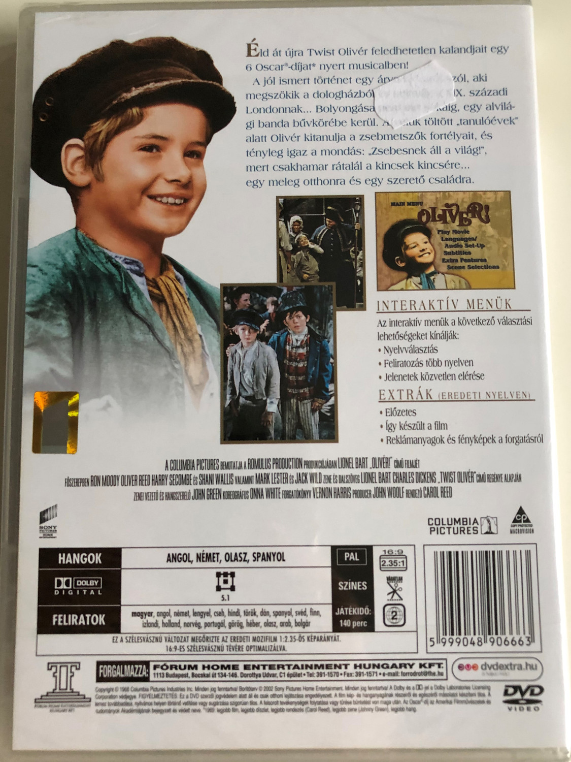 Oliver! DVD (1968) | Olivér! - 30th Year Anniversary Edition