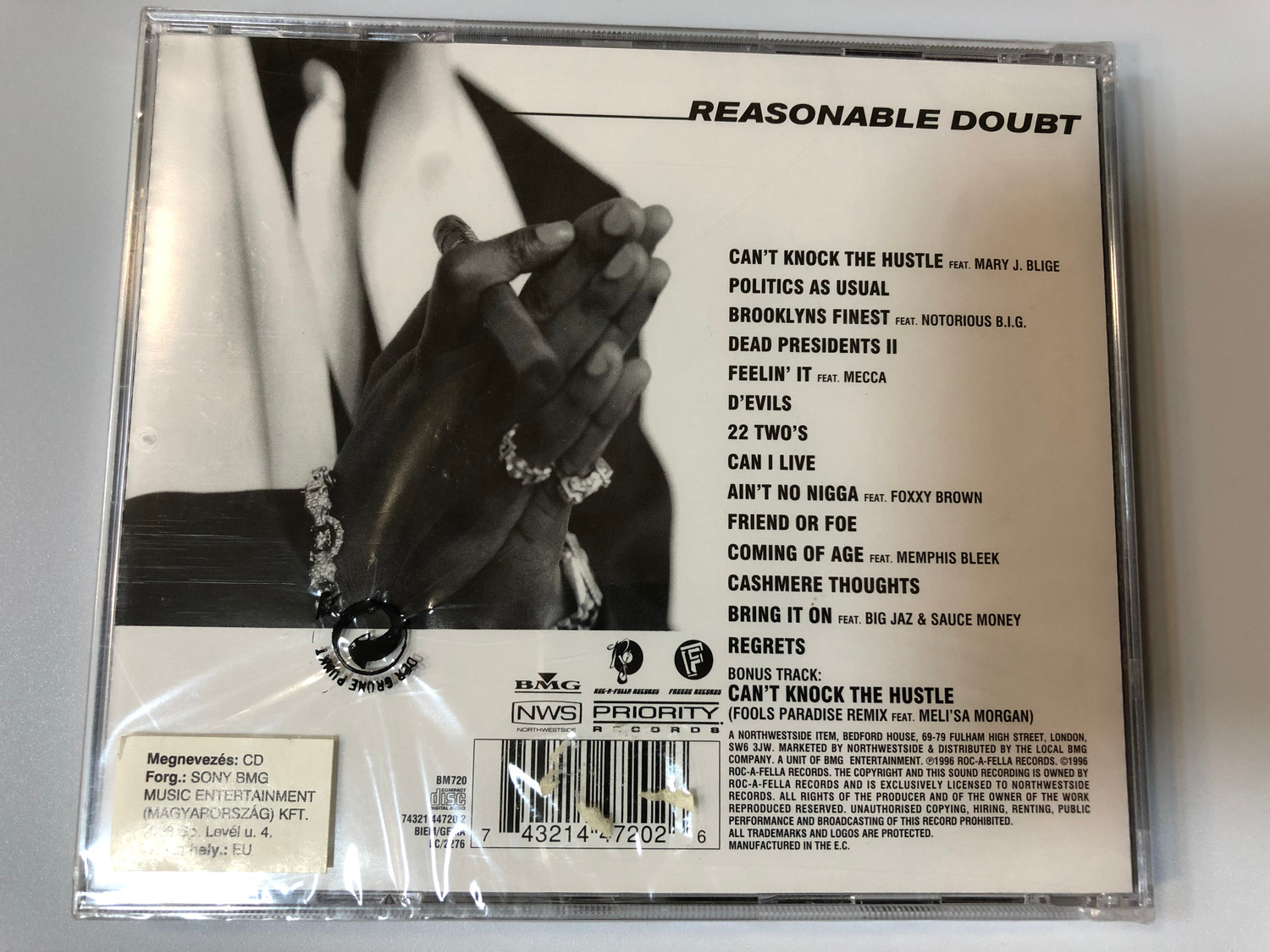Jaÿ-Z ‎– Reasonable Doubt / Northwestside Records ‎Audio CD 1996