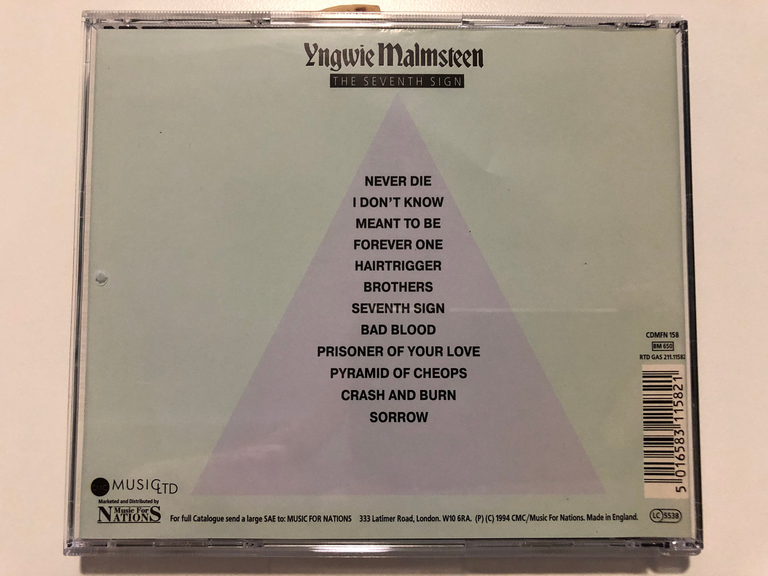Yngwie Malmsteen – The Seventh Sign / Music For Nations