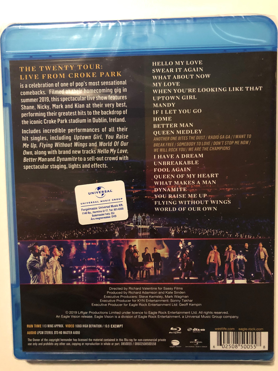 Westlife - 20 Years of Hits Blu-Ray Disc 2019 The Twenty Tour Live