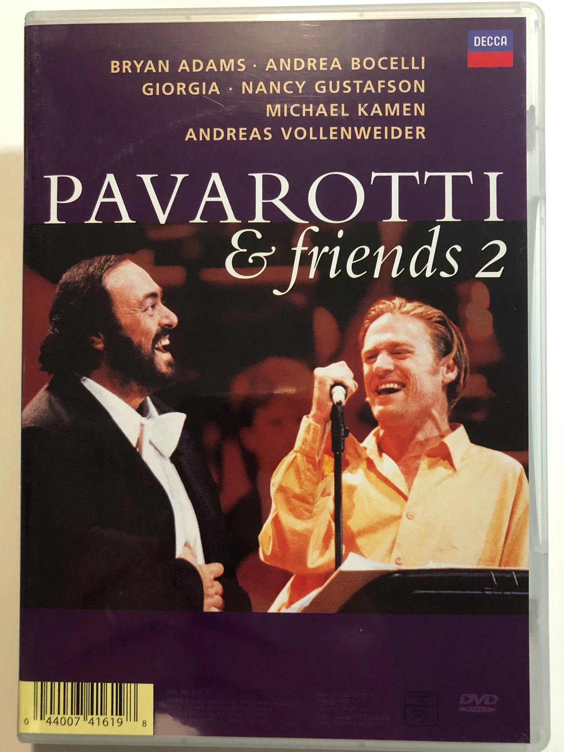 Pavarotti & Friends 2 DVD Bryan Adams, Andrea Bocelli, Michael