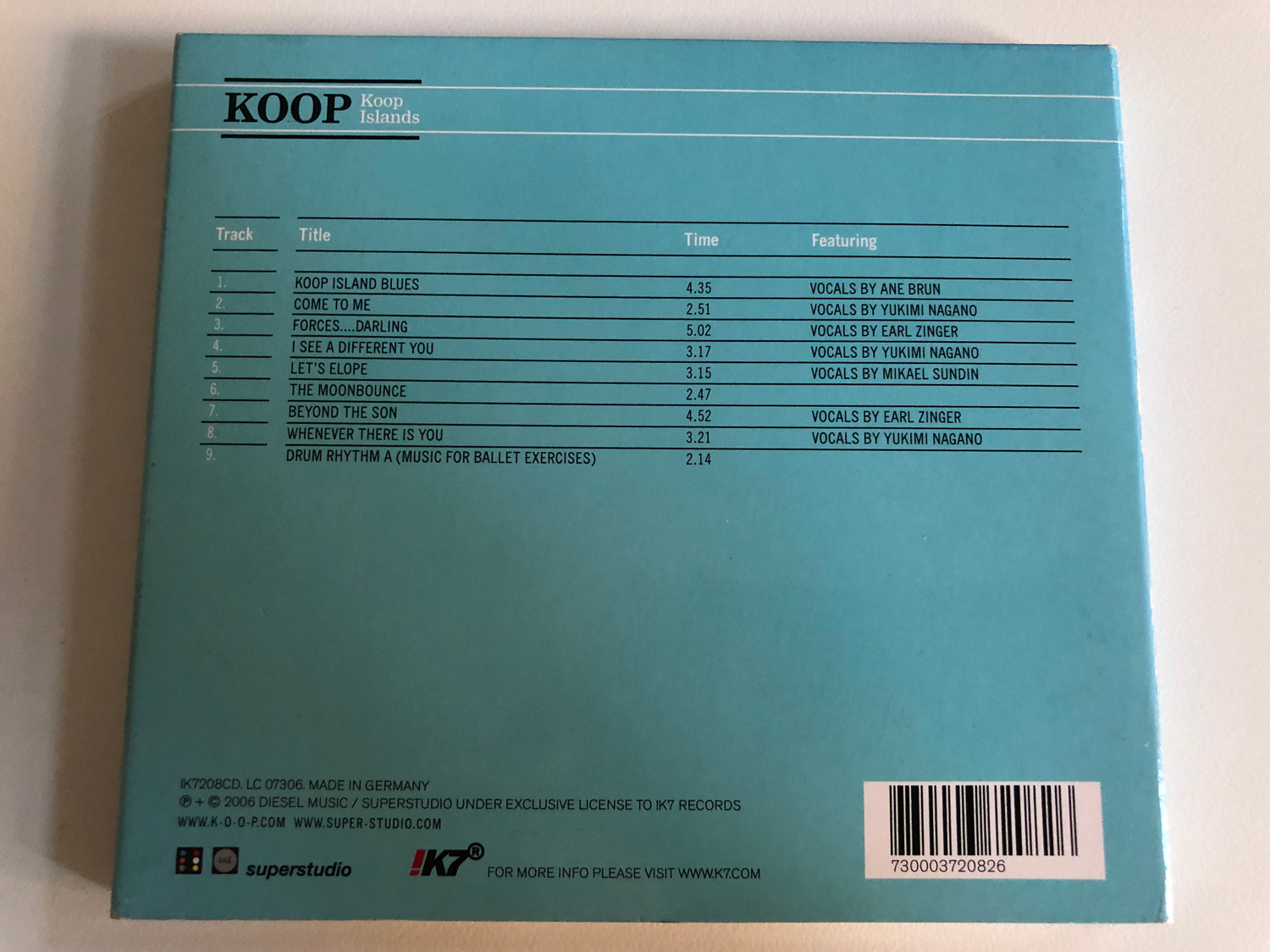 Koop – Koop Islands / Studio !K7 Audio CD 2006 / !K7208CD - Bible