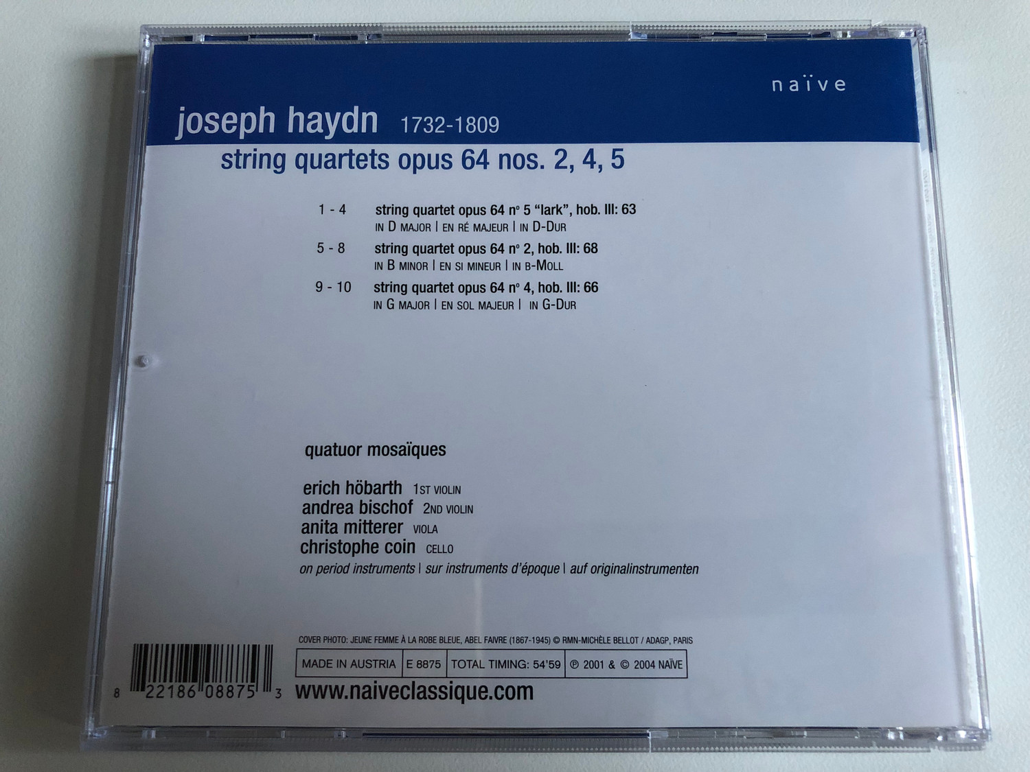 Haydn - String Quartets Opus 64 No. 2, 4, 5 - Quatuor Mosaïques