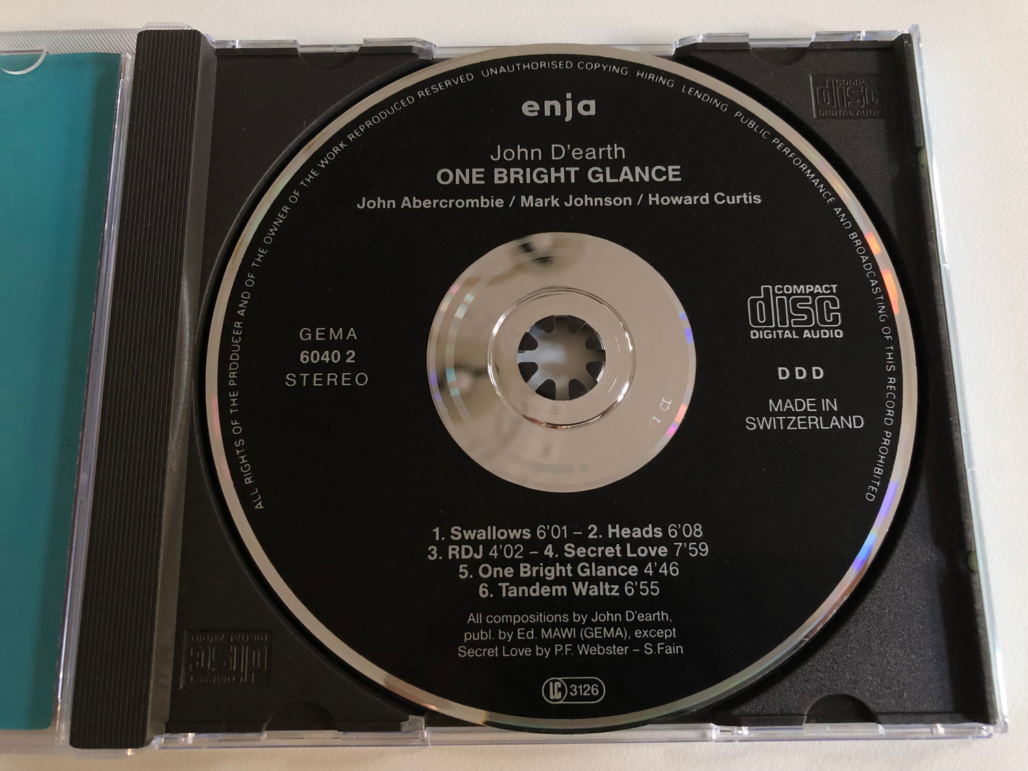 John D'Earth – One Bright Glance / John Abercrombie, Marc Johnson ...