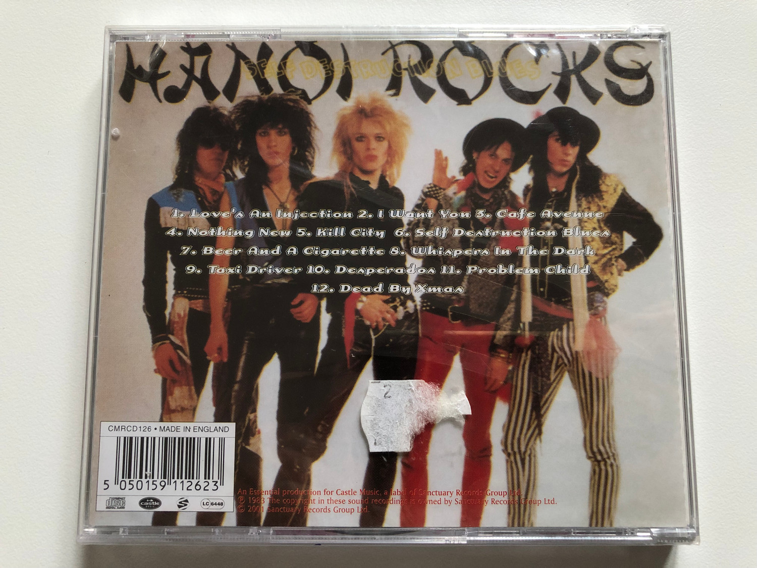 Hanoi Rocks – Self Destruction Blues / Sanctuary Records Audio CD 2001 /  CMRCD126