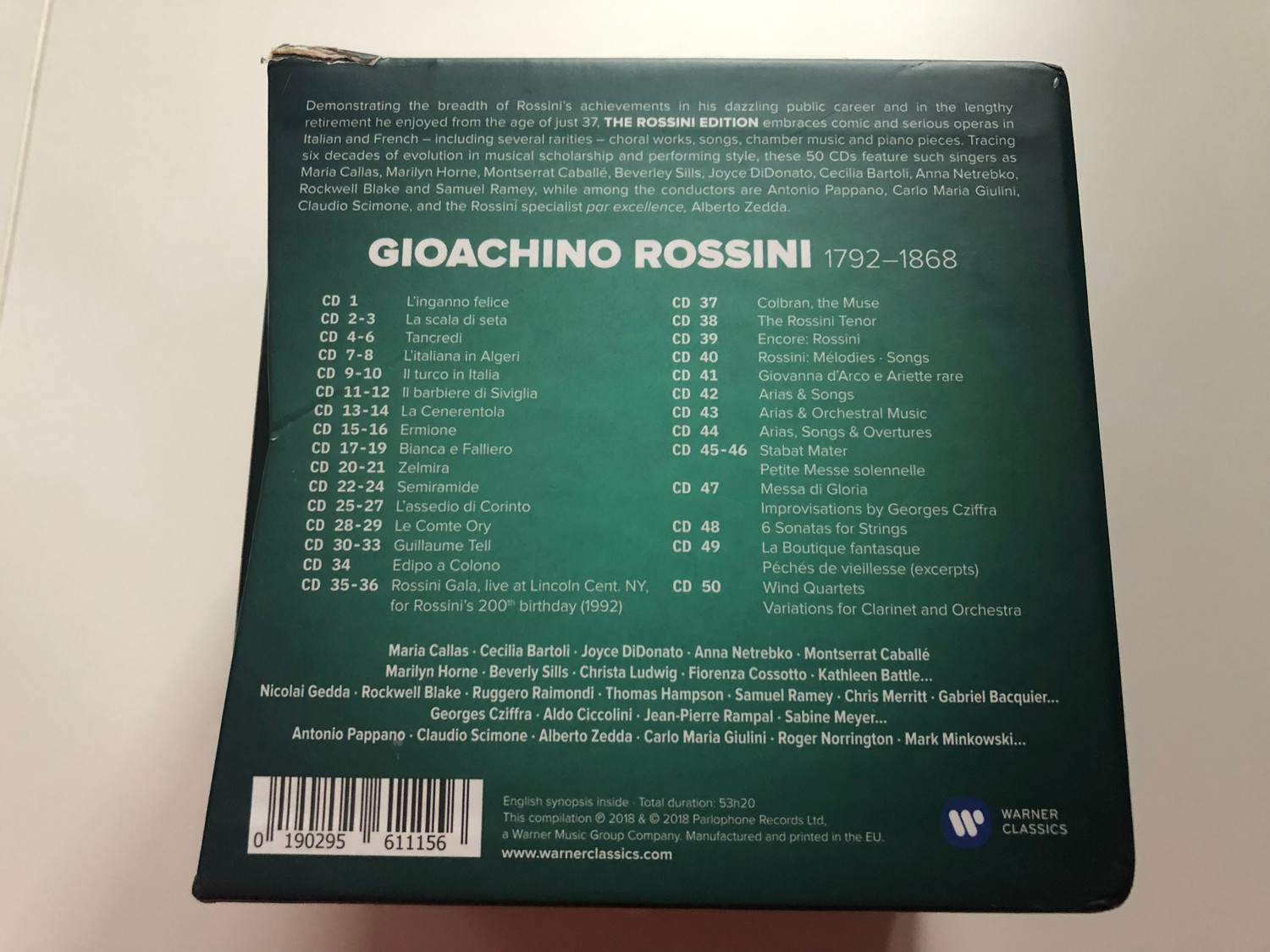 Gioachino Rossini Edition 50 CD Box Set SEALED (Warner