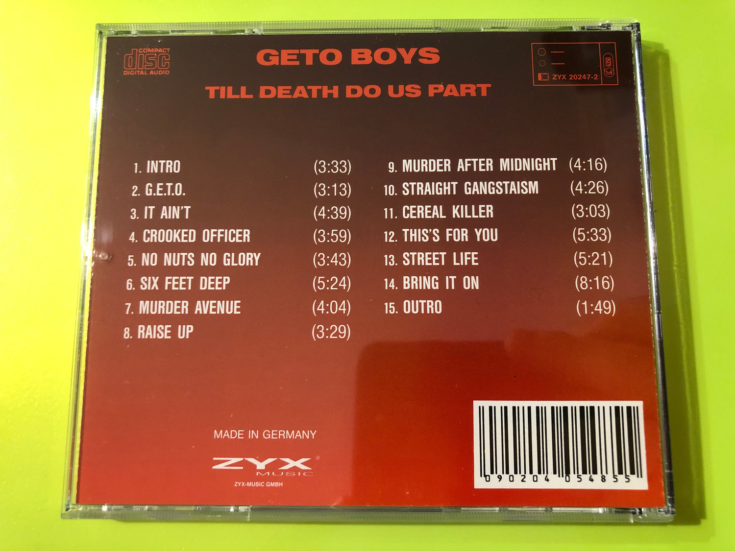 Geto Boys – Till Death Do Us Part / ZYX Music Audio CD / ZYX 20247