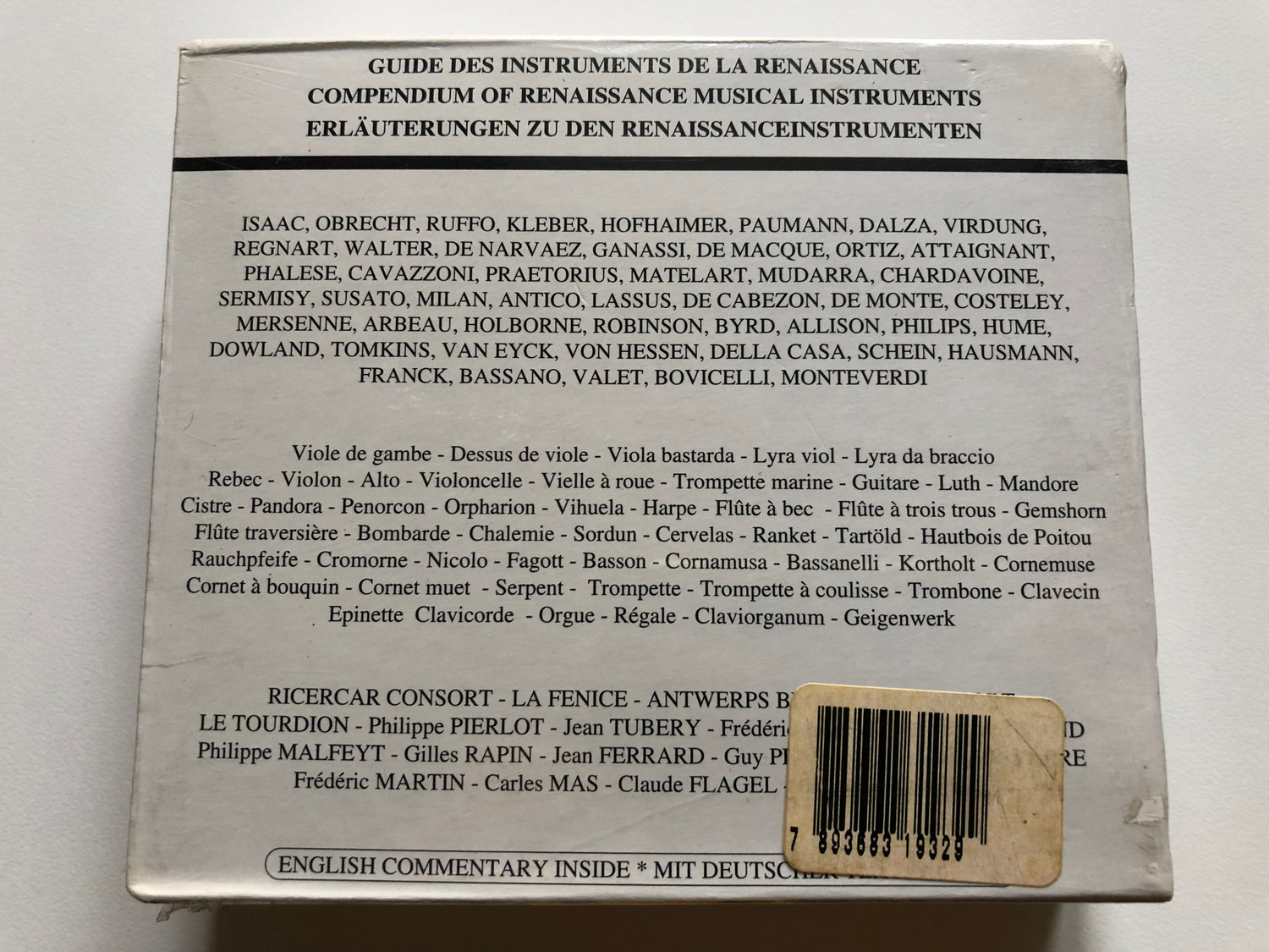 Guide Des Instruments De La Renaissance = Compendium Of Renaissance ...
