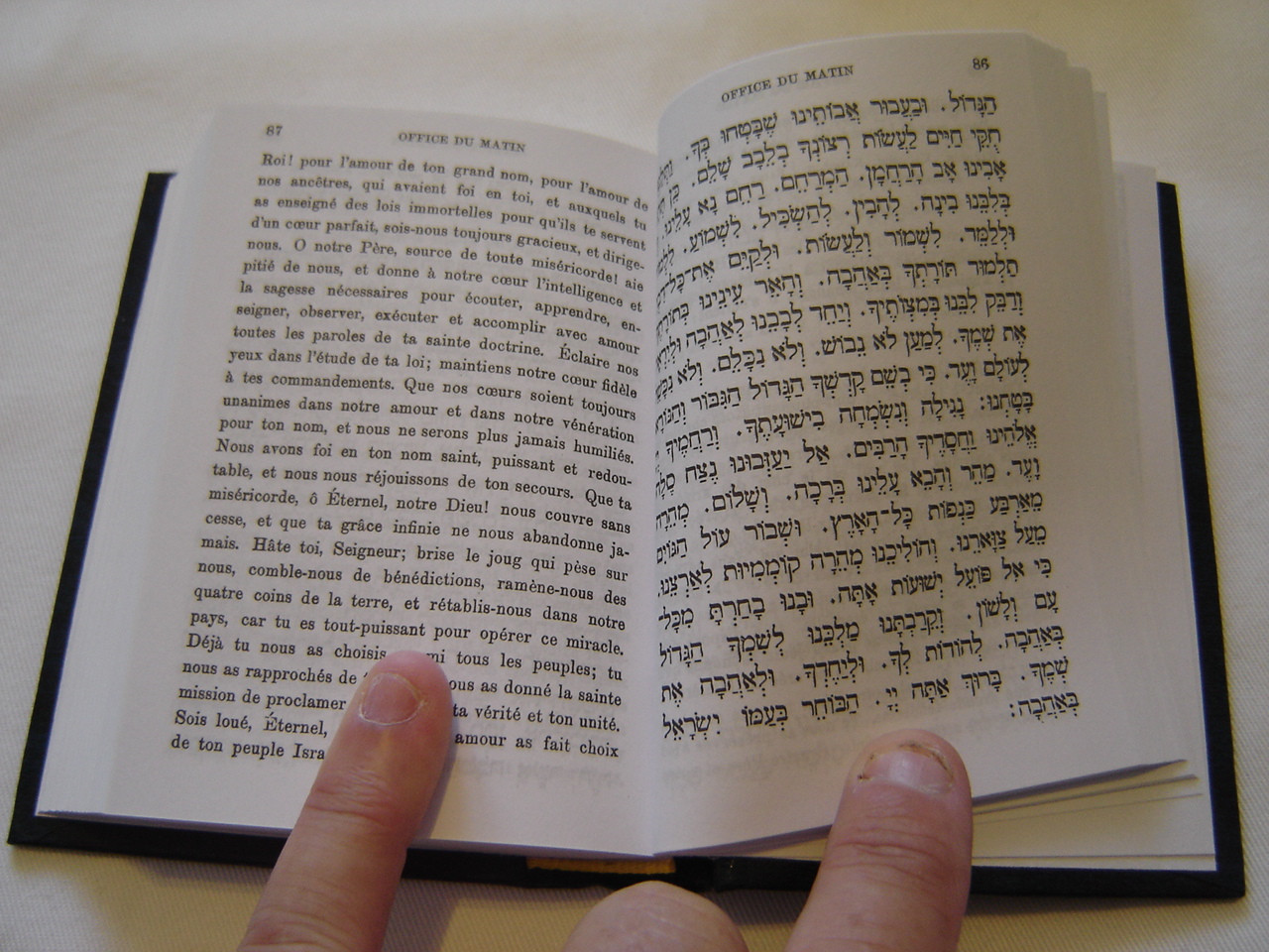 Bilingual Hebrew-French Prayer Book