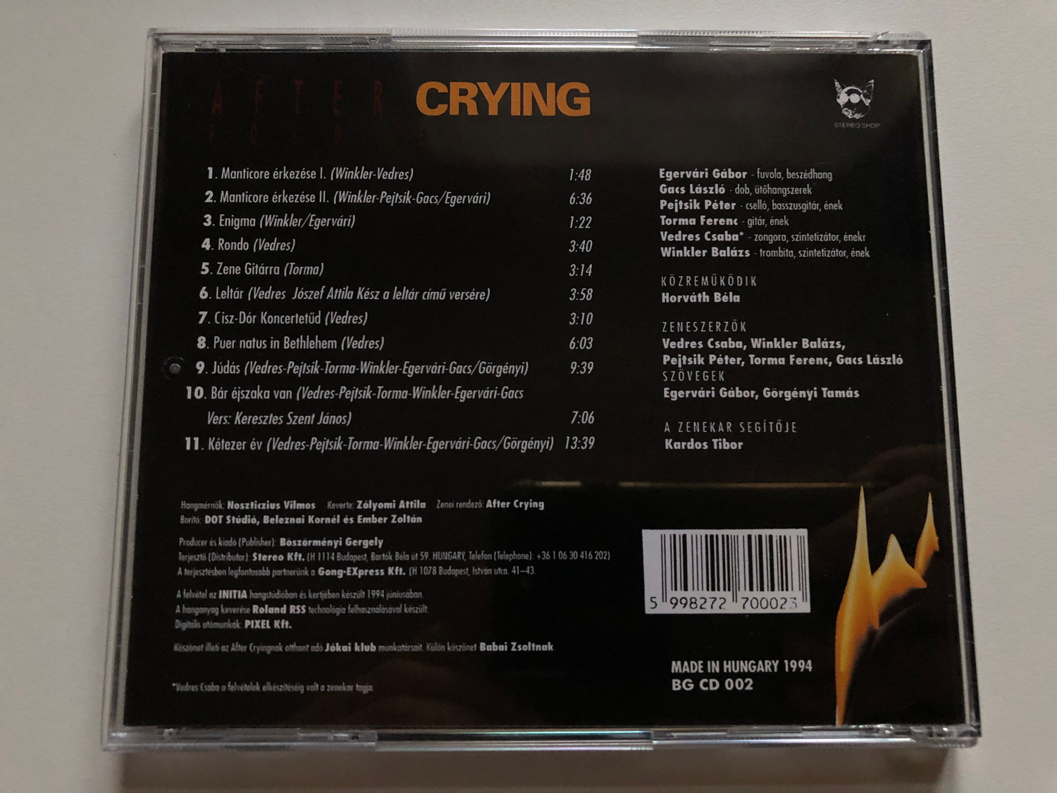 After Crying – Föld És Ég / Periferic Records Audio CD 1994 / BG CD 002 ...
