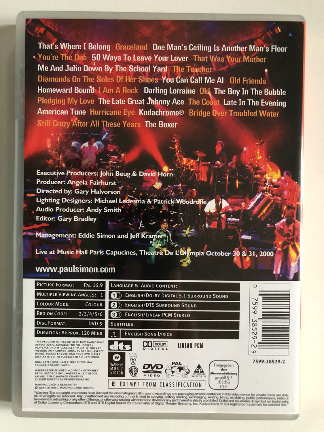 Paul Simon – You're The One - In Concert / Warner Music Vision DVD