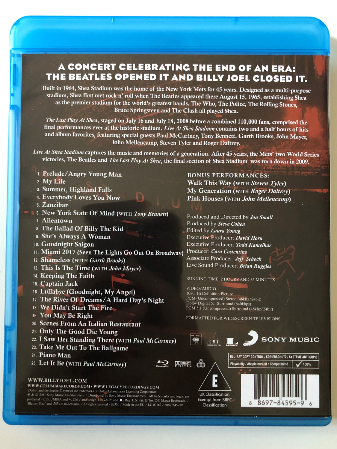 Billy Joel – Live At Shea Stadium (The Concert) / Sony Music Blu