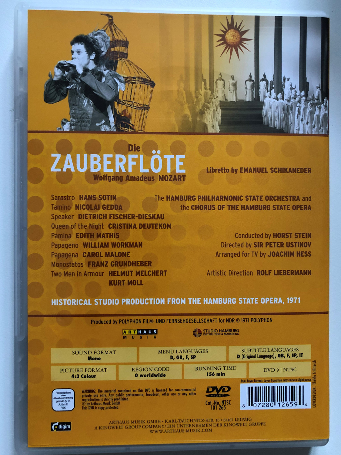 Mozart - Die Zauberflote - Wolfgang Amadeus / Actors: Nicolai