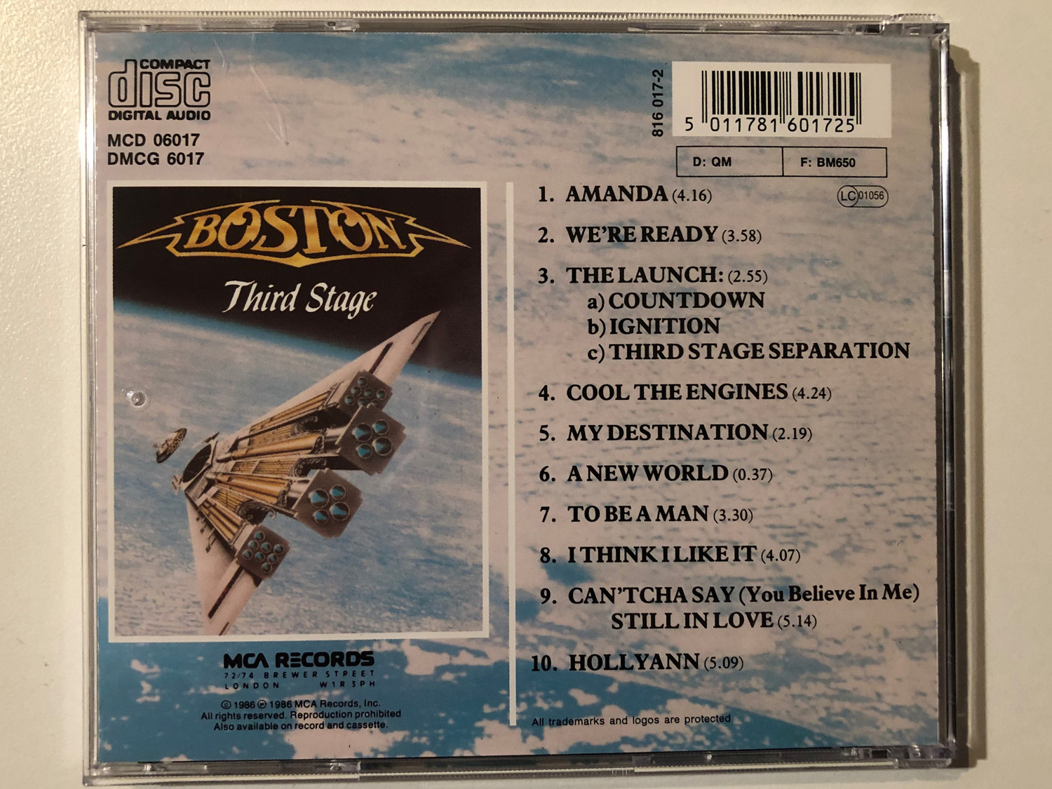 バンドスコア BOSTON THIRD STAGE Boston – Third Stage / MCA Records Audio CD / 816 017-2 - Bible in
