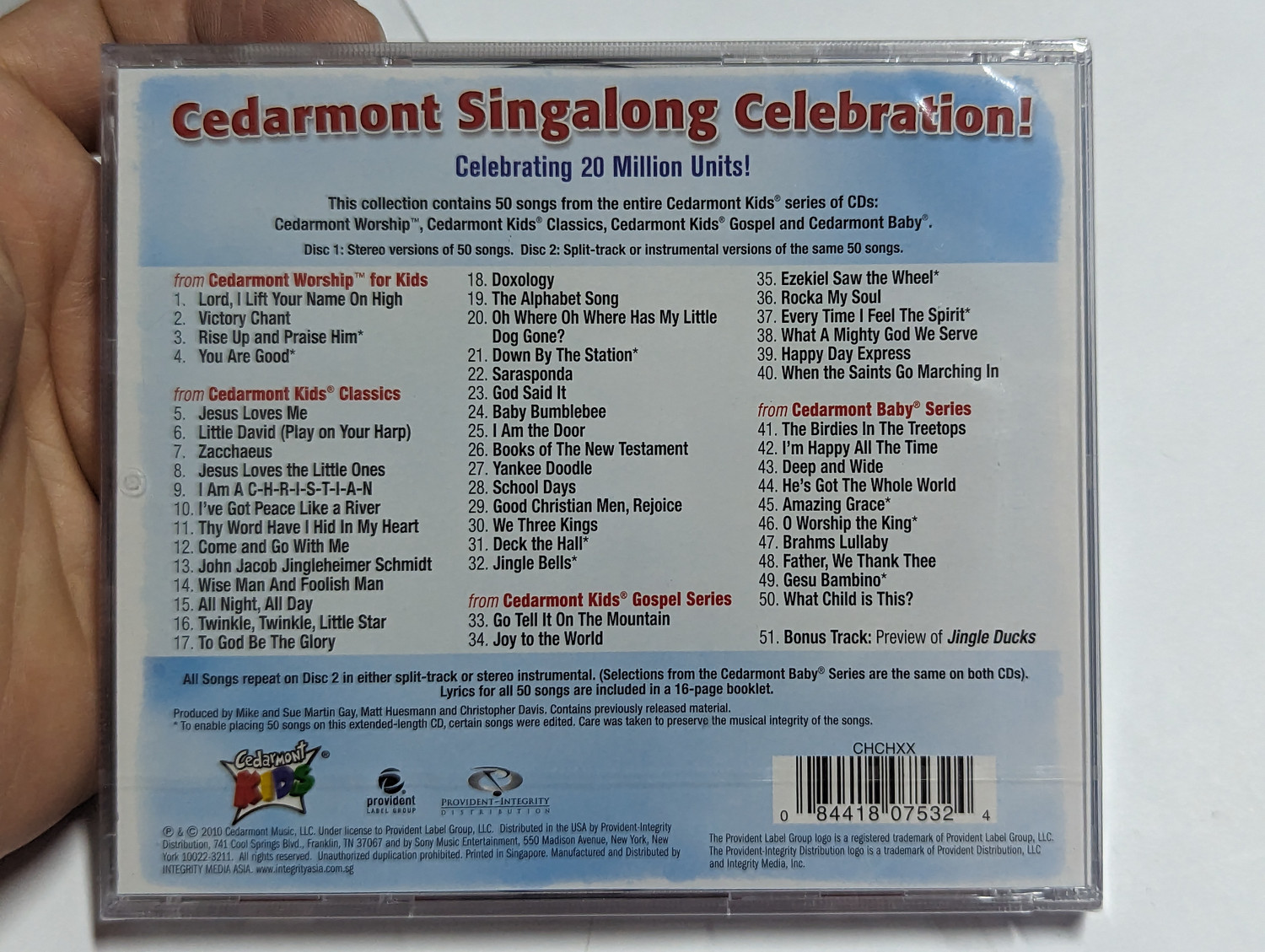 Cedarmont Singalong Celebration! 50 plus 50 2-CD Set